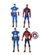 Marvel Titan Hero Series 12" Spider-Man, Captain America Lot Of 4 Action Figures