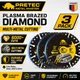 5" Diamond Cut Off Wheel 3 Pack,6000+ Cuts Metal Cutting Disc for Angle Grinder