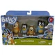 Bluey and Family 4 PK Figure Set Bluey Bingo Bandit Dad + Chilli Mum Heeler NEW