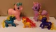 Lot of 5 Gi-Go Wonder Pony Land Fakie Purple Pink Orange Teal Unicorns SML-16-B1