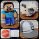 Minecraft Caves & Cliffs Goat 10" Plush + Steve + Snapback Hat Mogang Mattel NWT