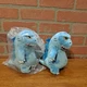 Kidrobot Phunny Godzilla Blue 8" Plush Stuffed Animal SET OF 2 NEW