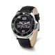 Star Wars Logo Pattern Men's Honor Black Leather Watch