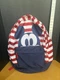 Disney Mickey Mouse Red White and Blue Striped Classic Backpack