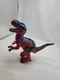 2004 Mattel Imaginext T-Rex Roaring Sound Poseable Dinosaur Red/Blue 10" WORKS 
