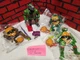 TMNT Mutations Don Raph Mikey & Rocksteady Figures w/ weapons 1991 Playmates