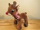 Rudolph The Red Nosed Reindeer 12" Plush Blue Red Scarf, Dan Dee Sound Motion