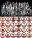 24PCS Star Clone Trooper Commander Collection 4cm Plastic Figure DIY Toy
