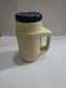 Vintage Aladdin Tan & Navy Plastic Thermos (37210) 34 oz/ 1 liter