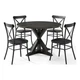 Crosley Furniture Hayden 5-piece Round Metal Dining Set in Matte Black