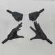 MARVEL LEGENDS GRAY HANDS & FISTS FEMALE CUSTOM KITBASH FIGURE PART FODDER 4pc