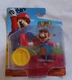 Nintendo 2021 Super Mario with Coin Action Figure Collectible Jakks 2.5 inches