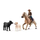Western Riding Adventures Set Cowboy, Horse, Calf, Dog Farm World Schleich 42578