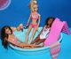 Barbie SWIMMING POOL Playset with 3 Dolls Waterslide & PUPPIES Water Play Mattel