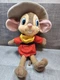 Vintage Mouse Plush Fievel American Tail Goes West 1991 Applause Stuffed Cowboy