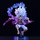 Bandai 10cm Mini One Piece Luffy Gear 5 Action Figure Sun God Nika Statue Anime