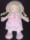 Carters Plush Doll Pink Corduroy Dress Heart Hat Blond Braids Lovey Toy 2007