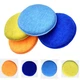 4 PCS Car Wash Cleaning Sponge Cloth Round Soft Microfiber Waxing Sponge FL20010