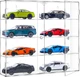 Acrylic Display Case for 1/24 Scale Diecast Storage, 4 Levels 8 Slots Toy Cars S