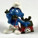 Telephone Smurf Figure 1980 Schleich China Peyo 20062 PVC Thick Cradle Vintage