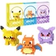 Pokemon Building Blocks Gengar Pikachu Charizard Snorlax Venusaur Action Figure