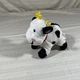HTF Fisher Price Cow Plush 5" Small Stuffed Animal Red Bow Lovey Toy 2012 A2