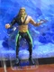 DC Multiverse 2024 VARIANT AQUAMAN FIGURE Loose Platinum JLA Plastic Man