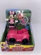 New Disney Junior Minnie's Daily Driver Poseable Minnie Mouse With Pink Car