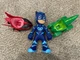 PJ Masks Toys, Large Catboy Figure & 2 Vehicles Cars Gekko & Owlette, EUC