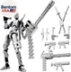 Gatling Gun Titan 13 Action Figure Set【Assembled】, Robot T Action Figure 3D Prin