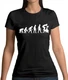 Evolution Of Man Spin - Womens T-Shirt - Fitness Class - Gym - Fit - Spinning