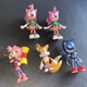Sonic the Hedgehog Figures Lot Amy Tails Metallic Sonic Jazwares Sega Rare