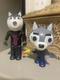 Plastic action figures from the Roblox game "Piggy" ft the character Willow 2pc