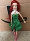 Disney Ariel Doll The Little Mermaid Red Hair Poseable w/ Dress Mattel