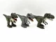 Robo Alive Attacking T Rex Lot of 3 Grey Battery Powered Zuru Dinosaur Toys