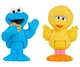 NIB Just Play Sesame Street 2 Pack Cookie Monster & Big Bird 3" Figure Toy Set
