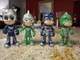 4 Disney PJ Masks Figures CATBOY BLUE and Green Gekko tested working