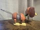 Disney Pixar Toy Story Slinky Dog 1999 Vintage Plastic and Metal Wheels .
