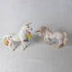 Schleich Unicorn Horse Figure Lot 70524 Bayala Rainbow & 70201 Knight Cabellaro
