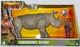 Lanard Jumanji Rhinoceros Toy Realistic Charging Roaring Sounds 12&rdquo; x 7&rdquo; Grey