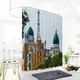 A Few Towers Of Houses 3D Shower Curtain Polyester Bathroom Decor  Waterproof