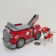 Nickelodeon Paw Patrol Marshall Fire Engine + Dalmation Dog Figure USED !!!