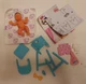 Zuru My Mini Baby Series 2 Brown Haired Baby Teal High Chair Pink Bib NEW
