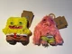 Fuggler SpongeBob Squarepants & Patrick 5" Keyring Keychain Plush charm set NEW!