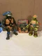 Playmates TMNT Leonardo 12&rdquo; Action Figure 2022 And Michaelangelo 10"- 2014 & DVD