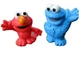 Sesame Street Elmo and Cookie Monster 3in figure LOT (2) Hasbro Playskool Sealed