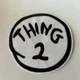 Thing 2 Dr Seuss Cat in the Hat Embroidered Iron On Patch