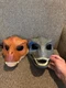 Jurassic World Park Velociraptor BLUE & T-Rex Dinosaur Dino Masks Mouth Opens