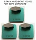 3-Pack!Husqvarna-Compatible Diamond Grinding Disc For SOFT Surface, Grit 100/120