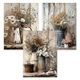 Diamond Art Kits for Adults Beginner, 3 Pack Rustic Farmhouse Daisy Painting ...